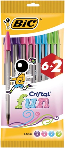 Bic Stylo bille Cristal Fashion 8 Stuk