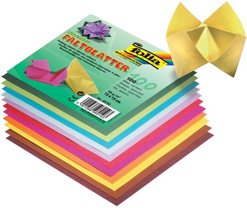 Folia vouwblaadjes ft 15 x 15 cm, pak van 500 blaadjes