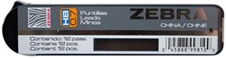 ZEBRA mines, 0,7 mm, HB, étui de 12 pièces