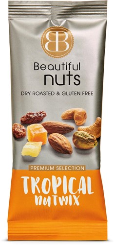 Beautiful Nuts noix, sachet de 50 g, Tropical Mix