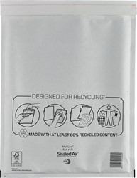 Mail Lite luchtkussenenveloppen, wit, H/5, 270 x 360 mm, doos van 50 stuks