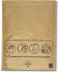 Mail Lite luchtkussenenveloppen, goud, K/7, 350 x 470 mm, doos van 100 stuks