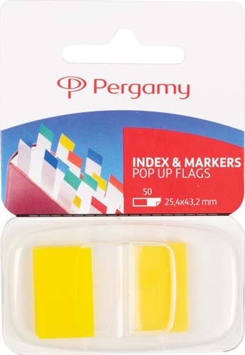 Pergamy index ft 43 x 25 mm, jaune