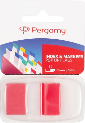 Pergamy index ft 43 x 25 mm, rouge