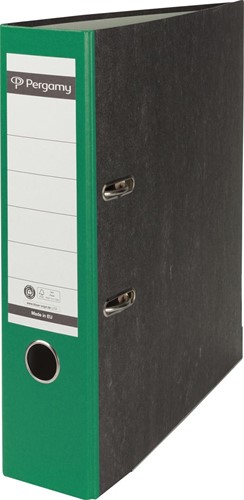 Pergamy classeur, pour ft A4,en carton, dos de 8 cm, marbré, vert