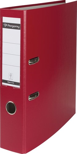 Pergamy classeur, pour ft A4, en carton recouvert de PP, sans bord de protection, dos de 7,5 cm, bordeaux