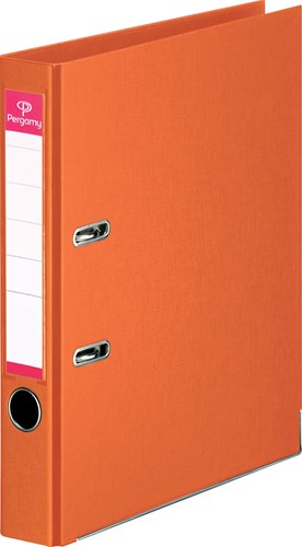Pergamy ordner, voor ft A4, volledig uit PP, rug van 5 cm, oranje