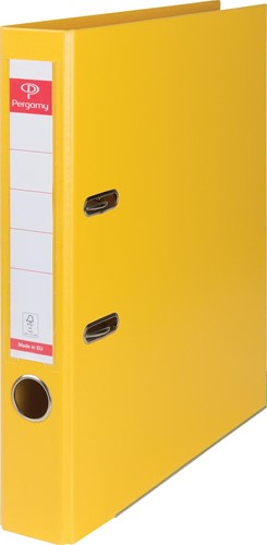 Pergamy classeur, pour ft A4, entièrement en PP, dos de 5 cm, jaune