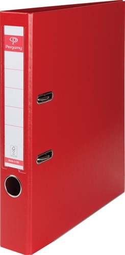 Pergamy ordner, voor ft A4, volledig uit PP, rug van 5 cm, rood