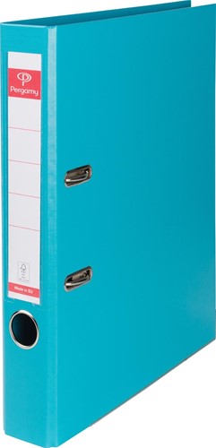 Pergamy classeur, pour ft A4, entièrement en PP, dos de 5 cm, turquoise