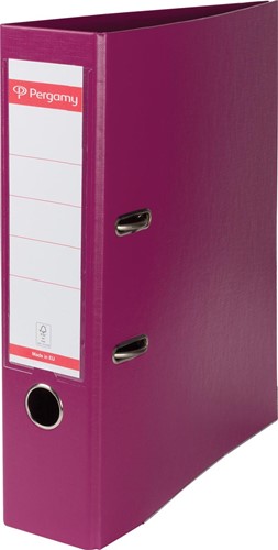 Pergamy classeur, pour ft A4, entièrement en PP, dos de 8 cm, pourpre