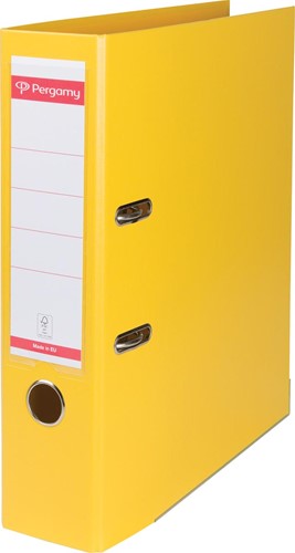 Pergamy classeur, pour ft A4, entièrement en PP, dos de 8 cm, jaune