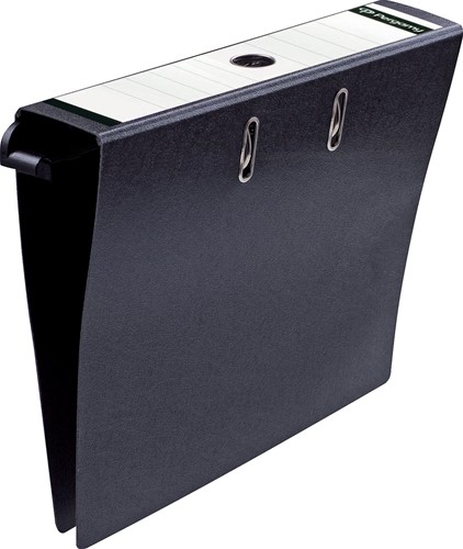 Pergamy classeur suspendu, ft A4, 2 pochettes, en carton, dos de 8 cm, noir