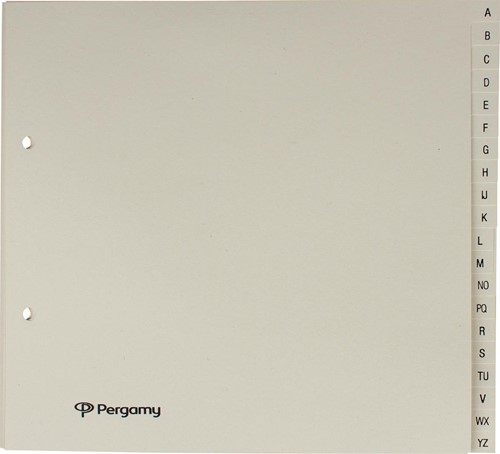 Pergamy intercalaires ft 21 x 23 cm, perforation 2 trous, chamois, A-Z avec 20 onglets