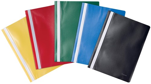Pergamy snelhechtmap, ft A4, PP, pak van 10 stuks, geassorteerde kleuren