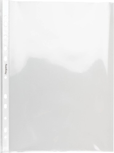 Pergamy pochette perforée, A4, perforation 11 trous, PP lisse de 90 micron, boîte de 100 pièces