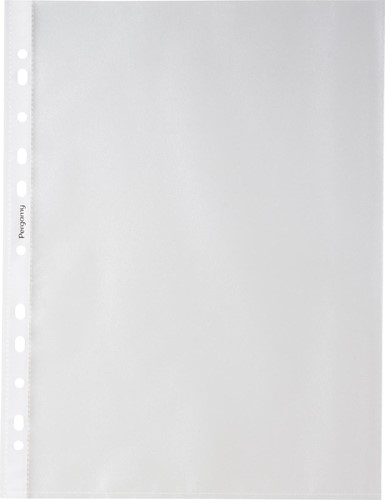 Pergamy pochette perforée, ft A4, perforation 11 trous, PP grainée de 60 micron, paquet de 100 pièces