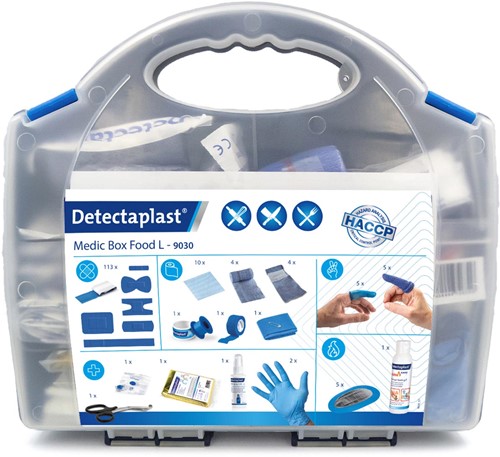 Detectaplast EHBO-koffer Medic Box Food L, HACCP inhoud tot 20 personen