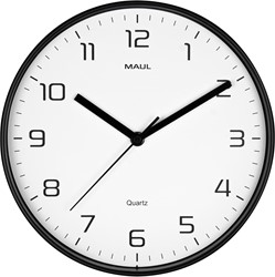 MAUL wandklok Drip, quartz, diameter 25,5 cm, kunststof kader, zwart