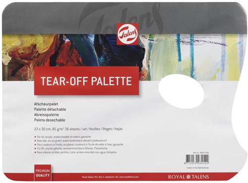 Talens palette détachable pour peinture, ft 22 x 30 cm, paquet de 36 feuilles