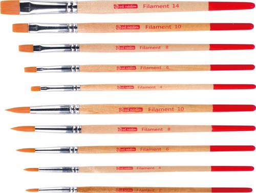 Talens Art Creation pinceaux à aquarelle polyester assorti, set de 10 pinceaux