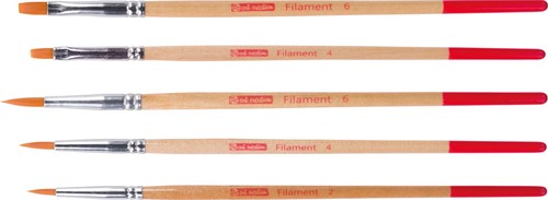 Talens Art Creation pinceaux à aquarelle polyester assorti, set de 5 pinceaux