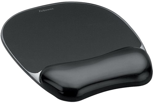 Fellowes Crystals Gel tapis souris avec repose-poignet, noir