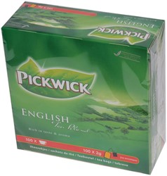 Pickwick thee, English Tea Blend, pak van 100 stuks van 2 gram 100 Stuk