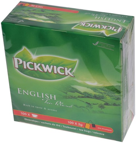 Pickwick thé, English Tea Blend, paquet de 100 pièces de 2 g 100 Stuk