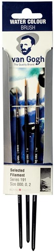 Van Gogh set de pinceau aquarelle 191 petit, set de 3 pinceaux