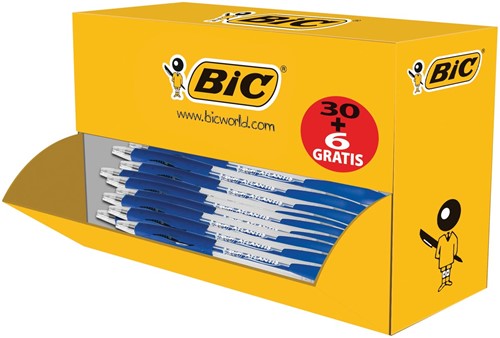 Bic stylo bille Atlantis Classic, bleu, boîte de 30 + 6 gratuit 36 Stuk