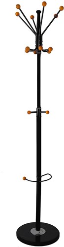 OFFICE products kapstok Stockholm, met parapluhouder, zwart