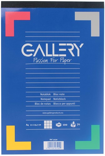 Gallery bloc de notes, ft A4, quadrillé 5 mm