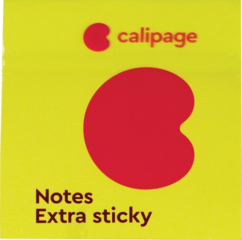 Calipage Extra Sticky notes, ft 76 x 76 mm, neon , bloc de 90 feuilles, paquet de 6 pièces