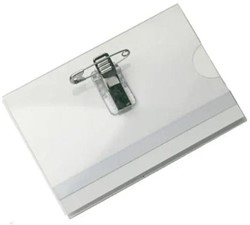 Badge met combiklem, ft 58 x 90 mm, doos van 50 stuks