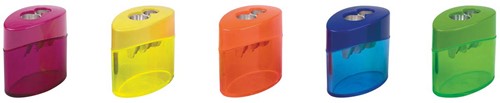 M+R taille-crayon Elliptic Swing, 2 gaats, avec réservoir, boîte de 10 pièces, couleurs assorties