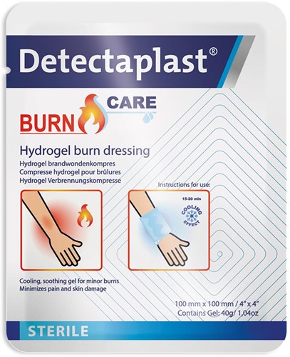 Detectapplast Burn Care compresse hydrogel contre les brûlures, ft 10 x 10 cm