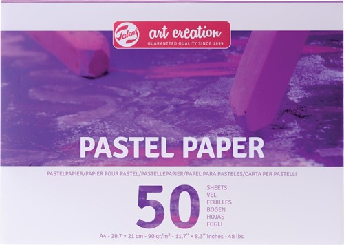 Talens Art Creation papier pour pastels, 90 g, ft 21 x 29,7 cm, A4, bloc de 50 feuilles