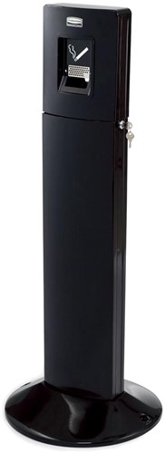 Rubbermaid cendrier Metropolitan, ft 43 x 109 cm, noir