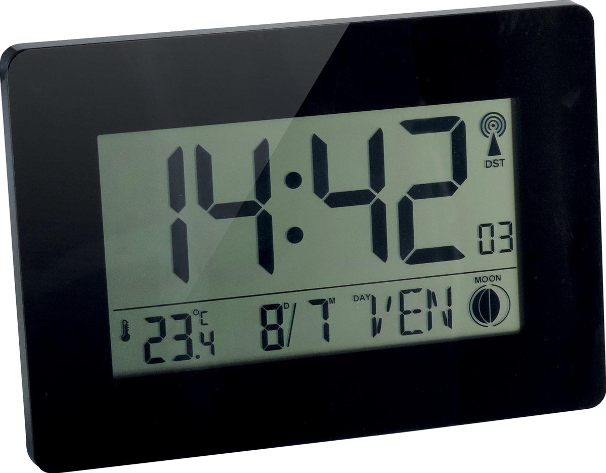 haai Klimatologische bergen trog Orium by CEP digitale radiogestuurde klok met LCD scherm, multifunctioneel,  ft 22,9 x 2,7 x 16,2 cm Meyer