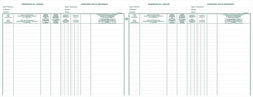 Exacompta registre piqûre actionnaires, ft 24 x 32 cm, bilingue, pour SPRL