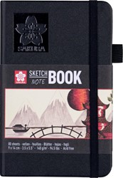 Sakura schetsboek, 140 g/m², ft 9 x 14 cm, wit, 80 vel