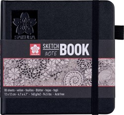 Sakura schetsboek, 140 g/m², ft 12 x 12 cm, wit, 80 vel