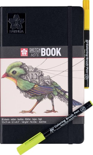 Sakura schetsboek, 140 g/m², ft 13 x 21 cm, wit, 80 vel-2