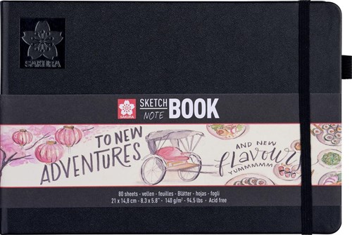 Sakura carnet de croquis, 80 pages, 140 g/m², ft A5, papier blanc