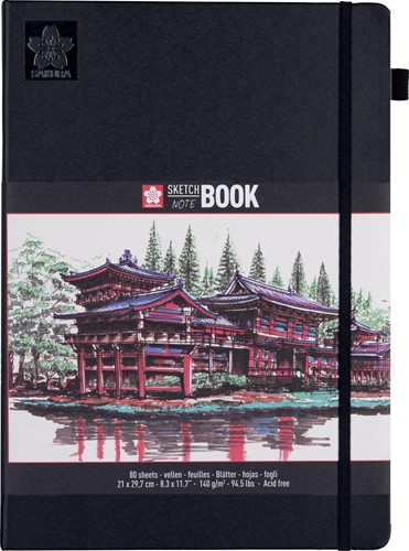 Sakura schetsboek, 140 g/m², ft A4, wit, 80 vel
