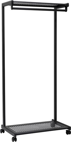 MAUL vestiaire mobile bolero, ft 78 x 166 x 46 cm, max. 46 kg, 20 kg par rail, noir RAL9004