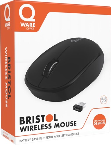 Qware draadloze muis Bristol, zwart-3