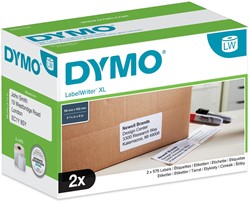 Dymo etiketten LabelWriter ft 102 x 59 mm, wit, 1150 etiketten 2 Stuk