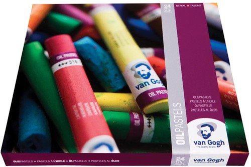 Van Gogh oliepastel basisset, doos met 24 pastels
